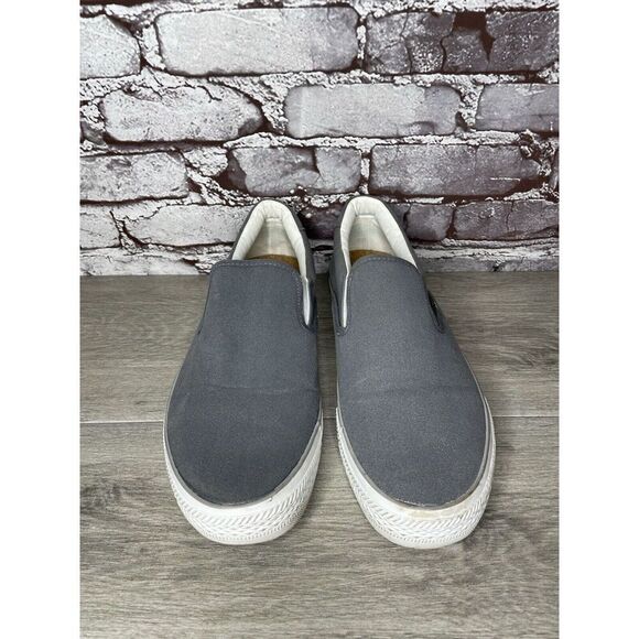New Republic Grey Canvas Fabric Slip On Cork Sole Shoes Men’s Sz 11.5M US/44.5EU - Picture 2 of 16
